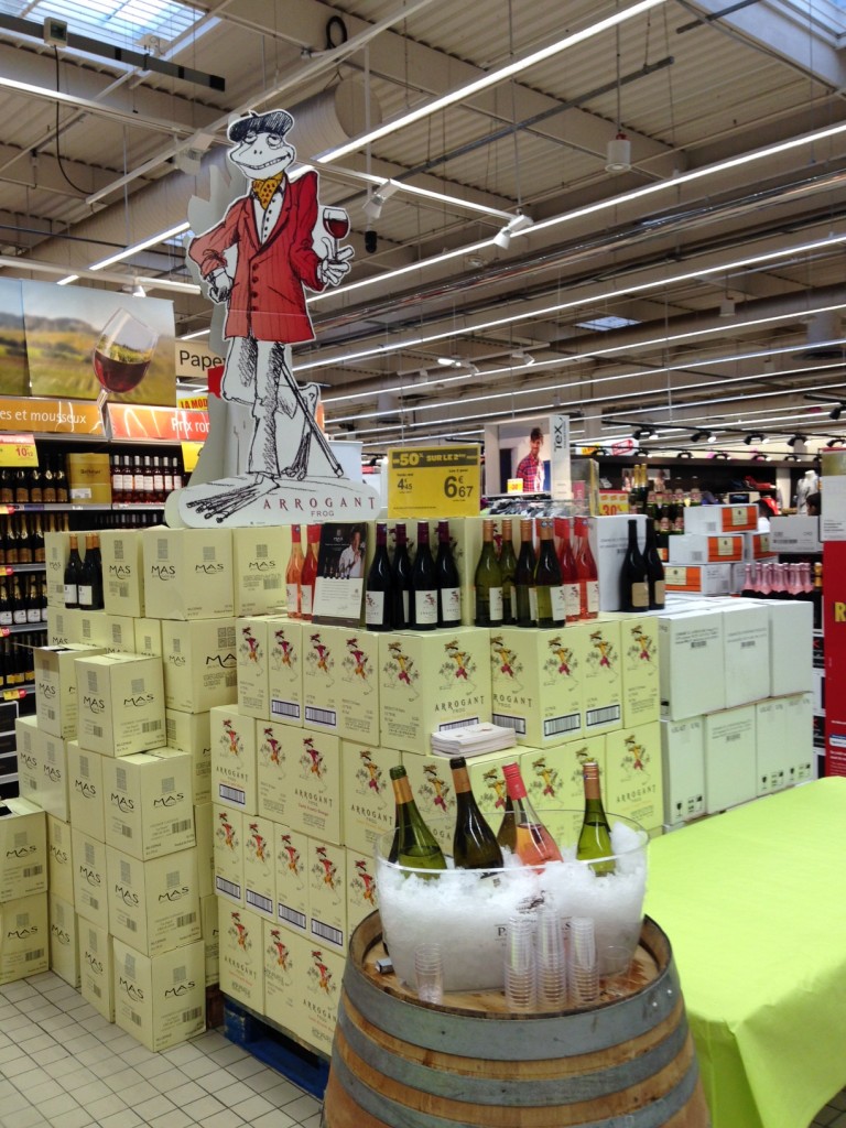 magasin carrefour vin arrogant frog